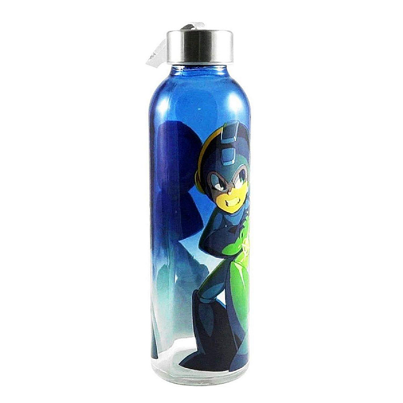 Mega Man 20oz Glass Water Bottle Image