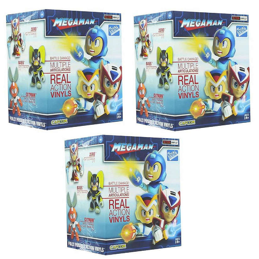 Mega Man Blind Box 3.25 Inch Metallic Action Vinyls - Lot of 3 Image