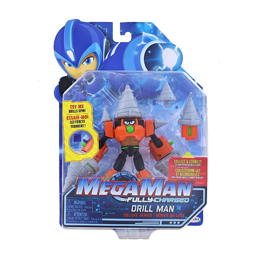 Mega Man Fully Charged 7 Inch Action Figure  Deluxe Drill Man Image