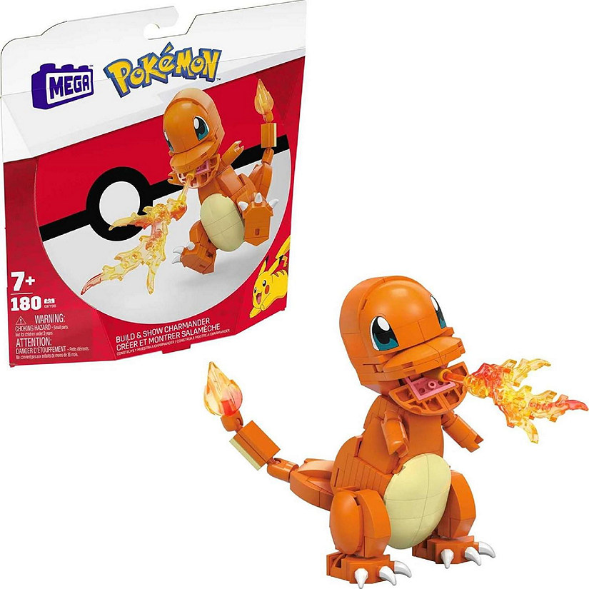 MEGA Pokémon Building Toys Set, Build & Show Charmander with 180 Pieces