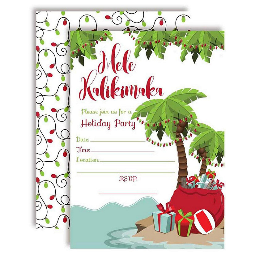 Mele Kalikimaka Invitations 40pc. by AmandaCreation Image