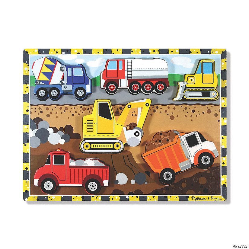 melissa &doug construction jigsaw puzzles in a box