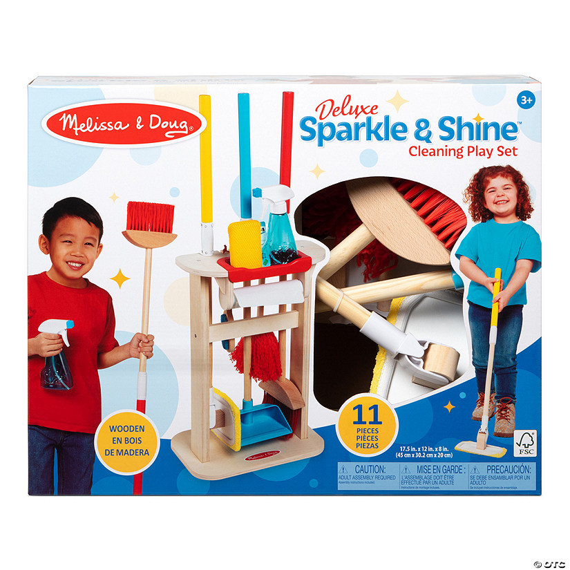 Melissa & Doug Deluxe Sparkle & Shine Cleaning Play Set Image