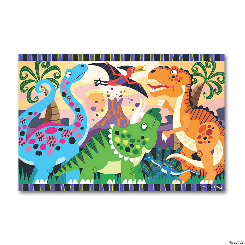 Melissa & Doug Dinosaur Dawn Floor Jigsaw Puzzle Image