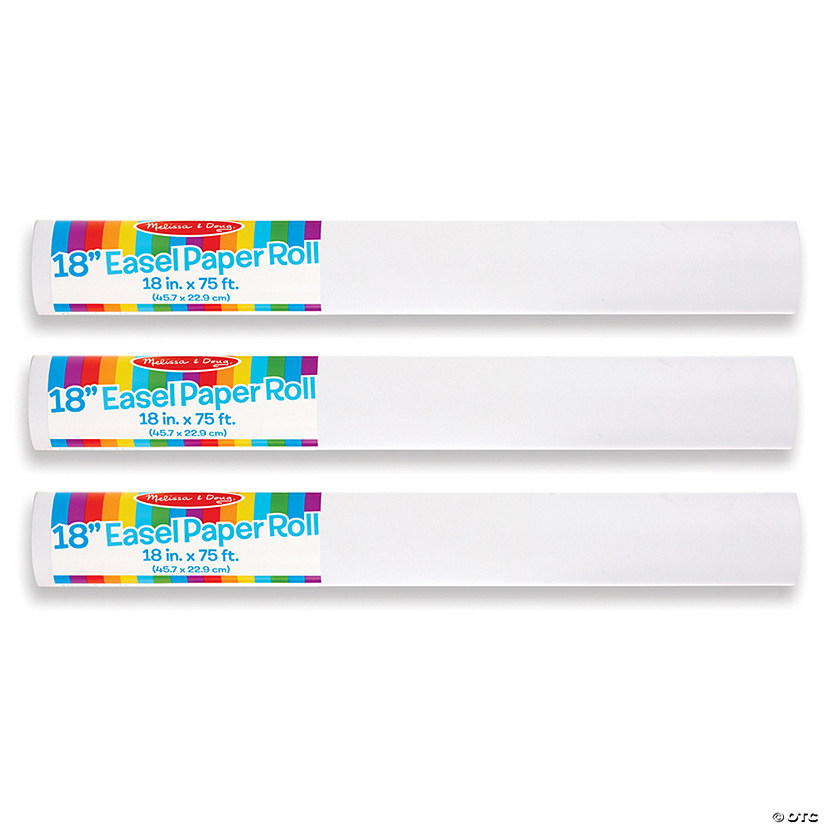 Melissa & Doug Easel Paper Roll, 18" Proper 75', 3 Rolls Oriental Trading