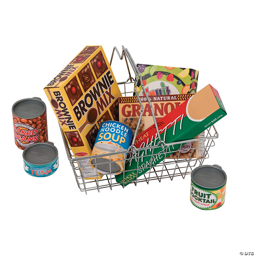 Melissa & Doug Grocery Basket With Food Image