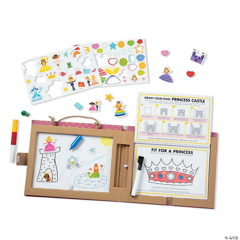 Melissa & Doug Natural Play: Play, Draw, Create Reusable Drawing & Magnet Kit - Princesses Image
