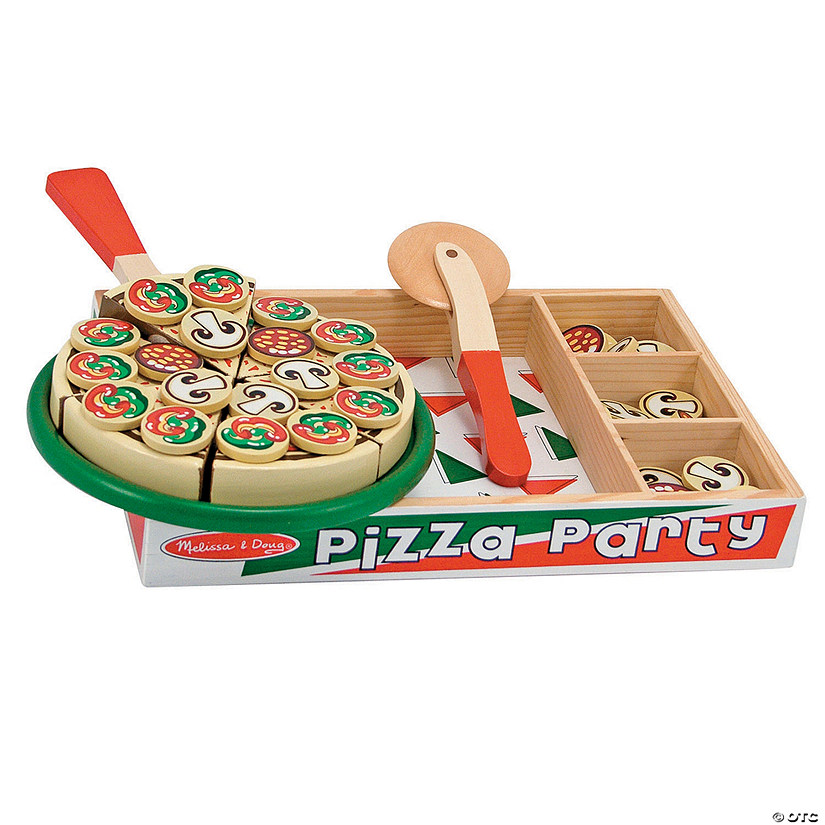 Melissa & Doug Pizza Party Wooden Play Food Image