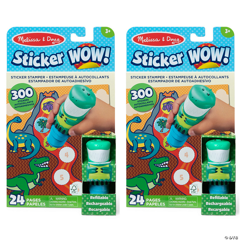 Melissa &amp; Doug Sticker WOW! Activity Pad Set - Dinosaur, 2 Sets Image