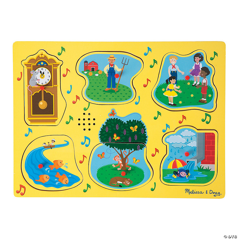 Melissa & Doug<sup>&#174;</sup> Yellow Sing-Along Nursery Rhymes Sound Puzzle Image