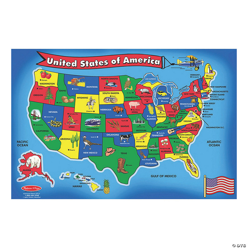 Melissa & Doug U.S.A. Map Floor Jigsaw Puzzle Image