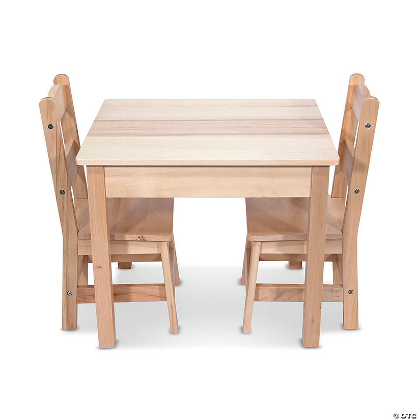 Melissa & Doug Wooden Table & Chairs - Natural Image