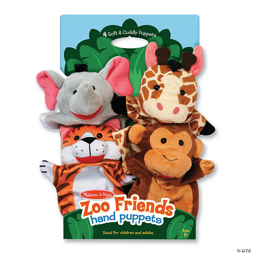 Melissa & Doug&#174; - Zoo Friends Hand Puppets Image