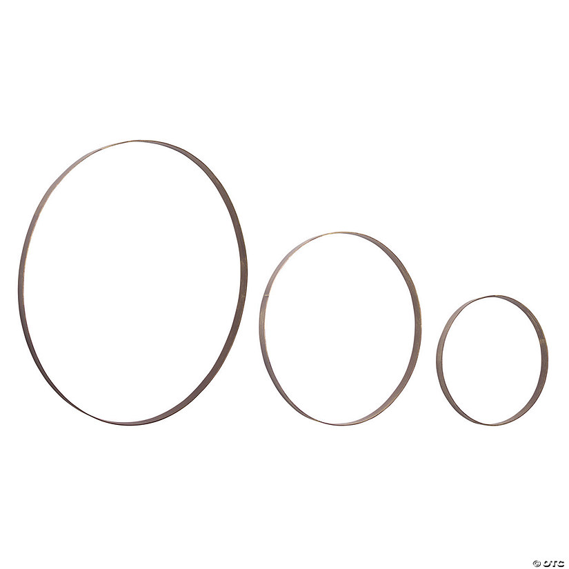 Melrose International Assorted Iron Ring Decor (Set of 3) Image