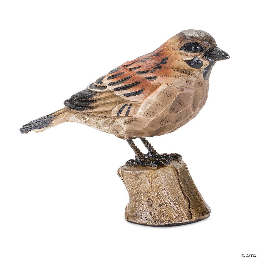 Melrose International Bird On Stump (Set Of 2) 4.25In Image
