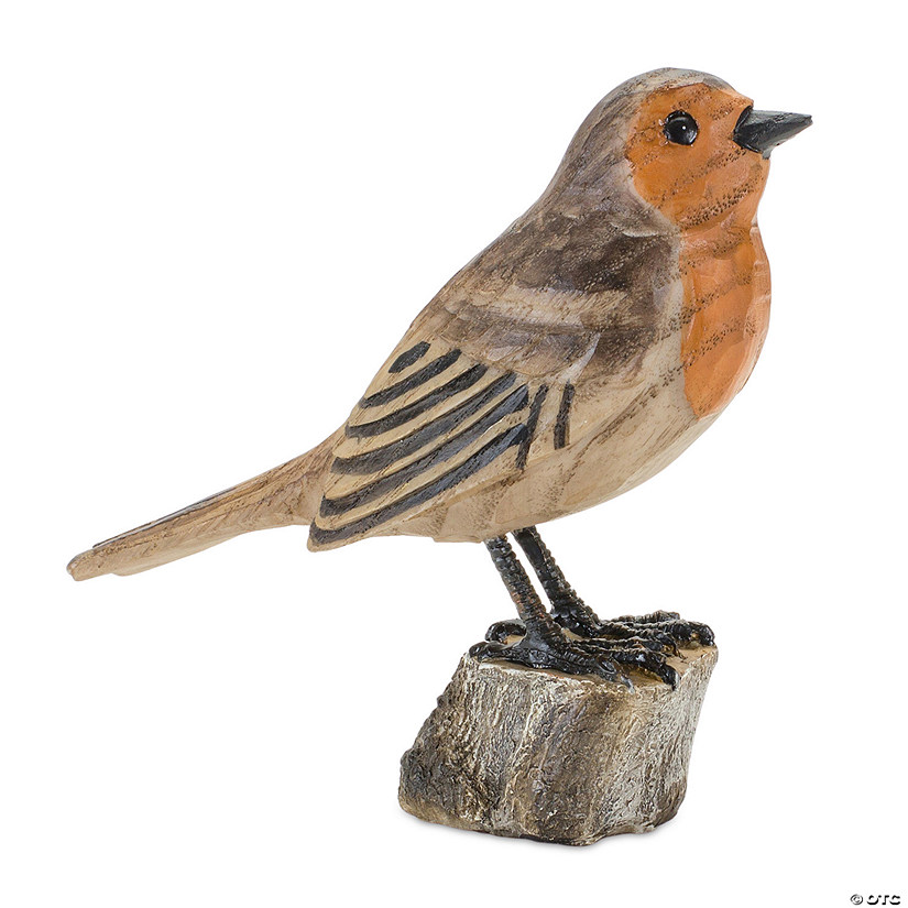 Melrose International Bird On Stump (Set Of 2) 4.25In Image