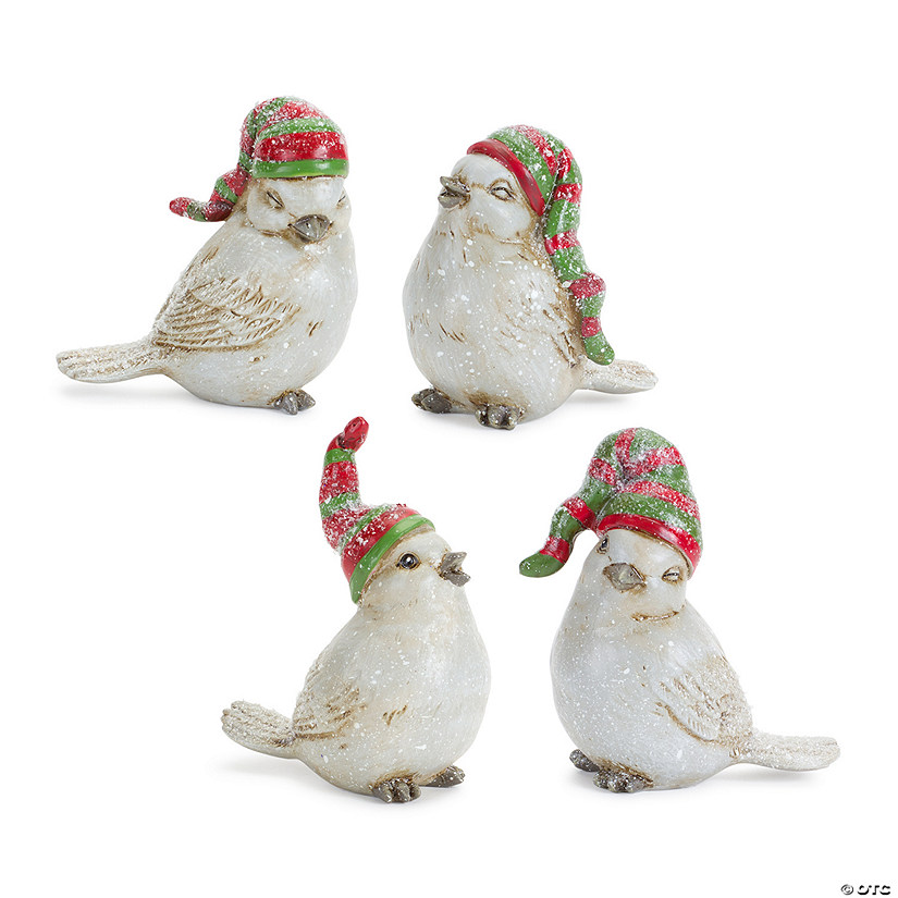 Melrose International Bird W/Stocking Hat (Set Of 12) 3In Image