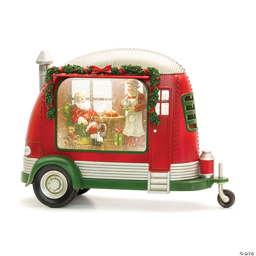 Melrose International Camper Snow Globe with Santa, 8 Inches Image