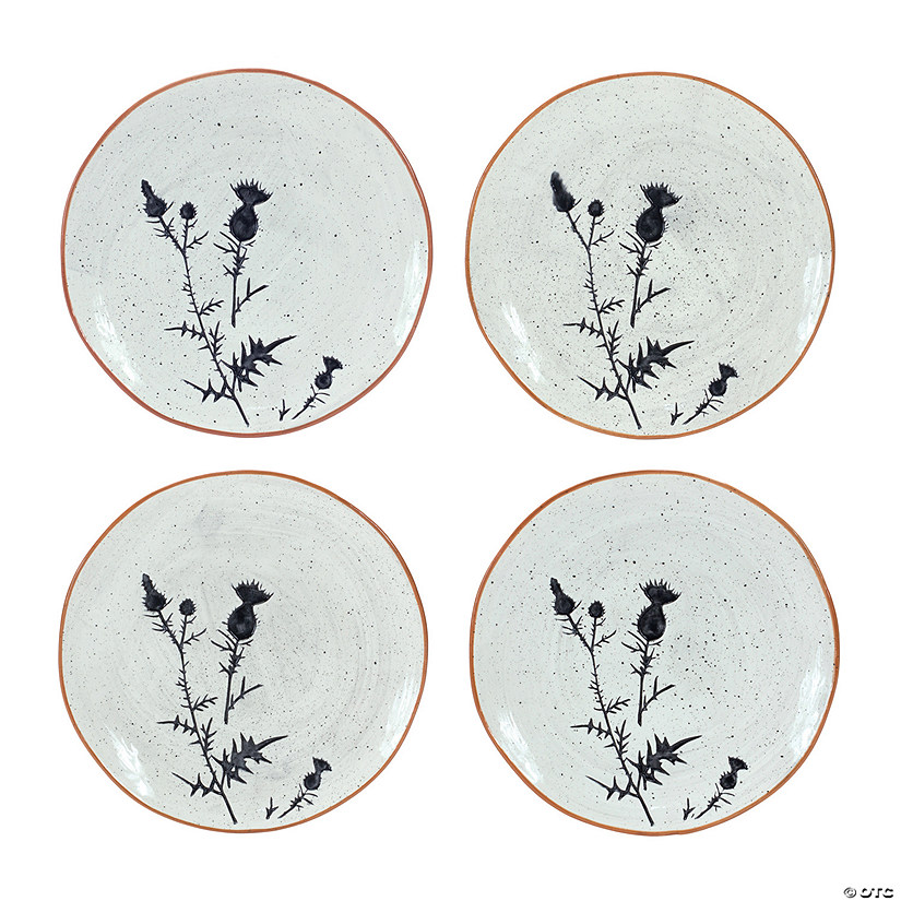 Melrose International Ceramic Plate (Set Of 4) 8In Image