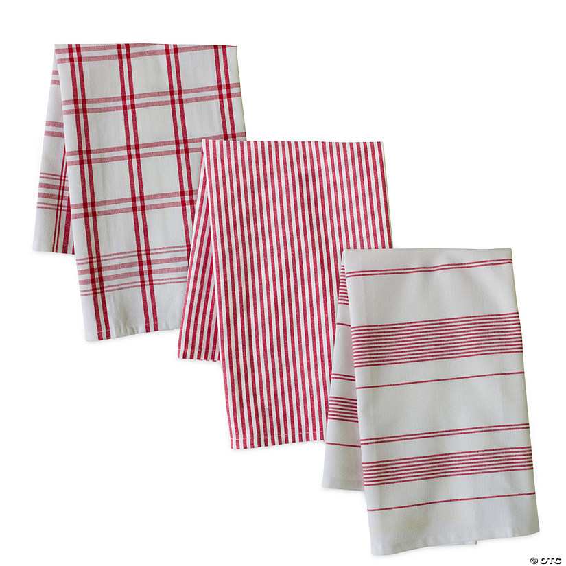 Melrose International Cotton Tea Towel (Set Of 3) 28In Image