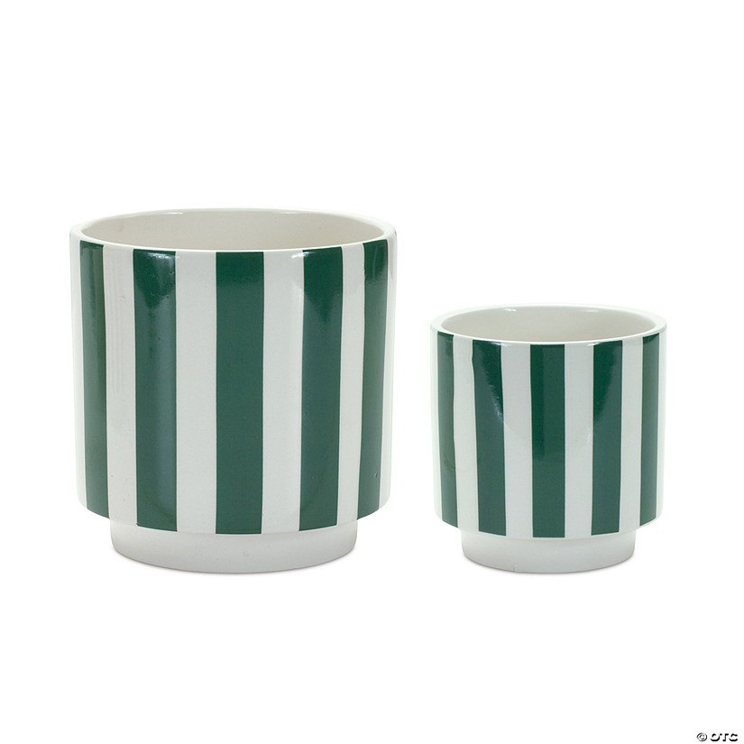 Melrose International Decorative Pot (Set Of 2) 5.75In Image
