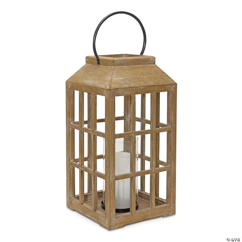 Melrose International Decorative Wooden Lantern, 22 Inches Image