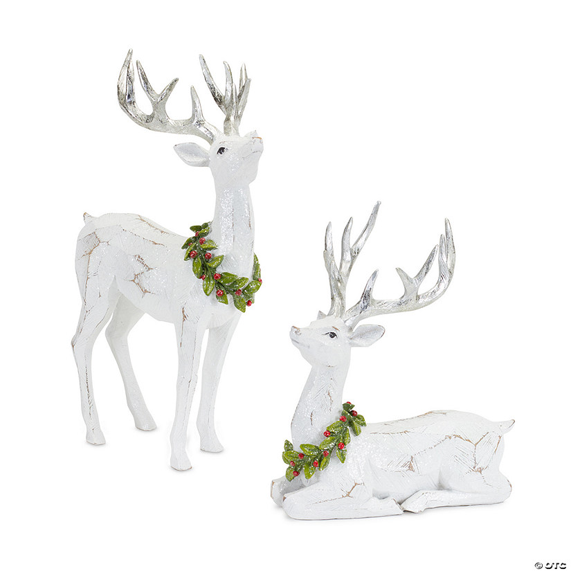 Melrose International Deer Figurine (Set Of 2) 15.75In Image
