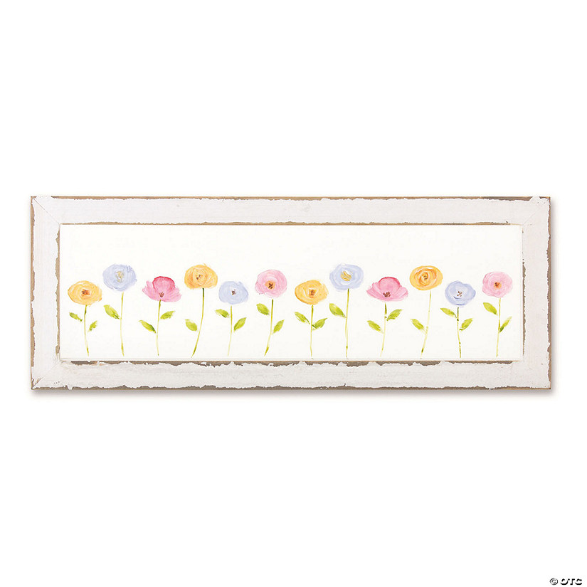 Melrose International Framed Floral Art, 24 x 9 Inches Image