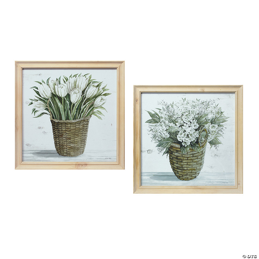 Melrose International Framed Floral Print (Set Of 2) 17In Image