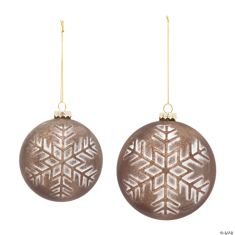 Melrose International Glass Ball Ornament (Set Of 4) 4.5In Image