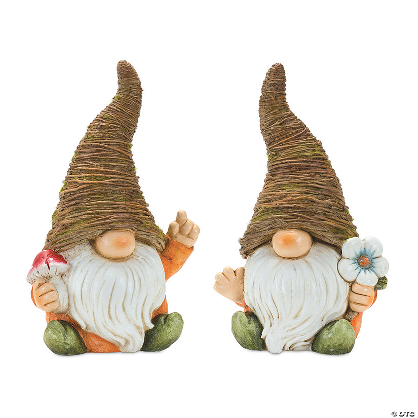 Melrose International Gnome Figurine (Set Of 2) 16.5In Image