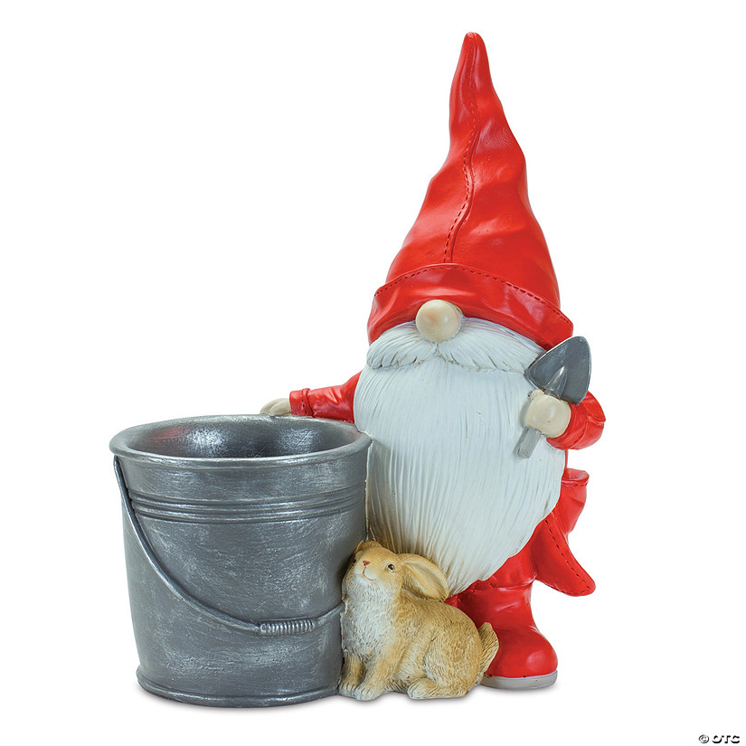 Melrose International Gnome W/Pail Bunny (Set Of 2) 11.25In Image