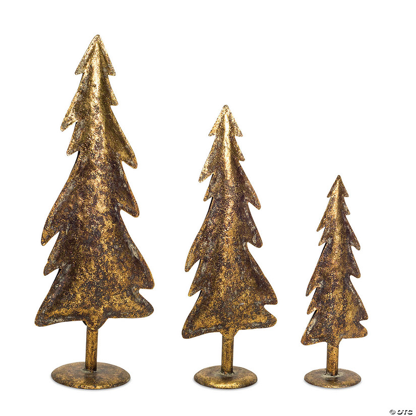 Melrose International Gold Metal Holiday Tree Decorations, 22 Inches ...