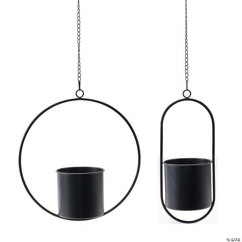 Melrose International Hanging Metal Planter (Set Of 2) 17In Image