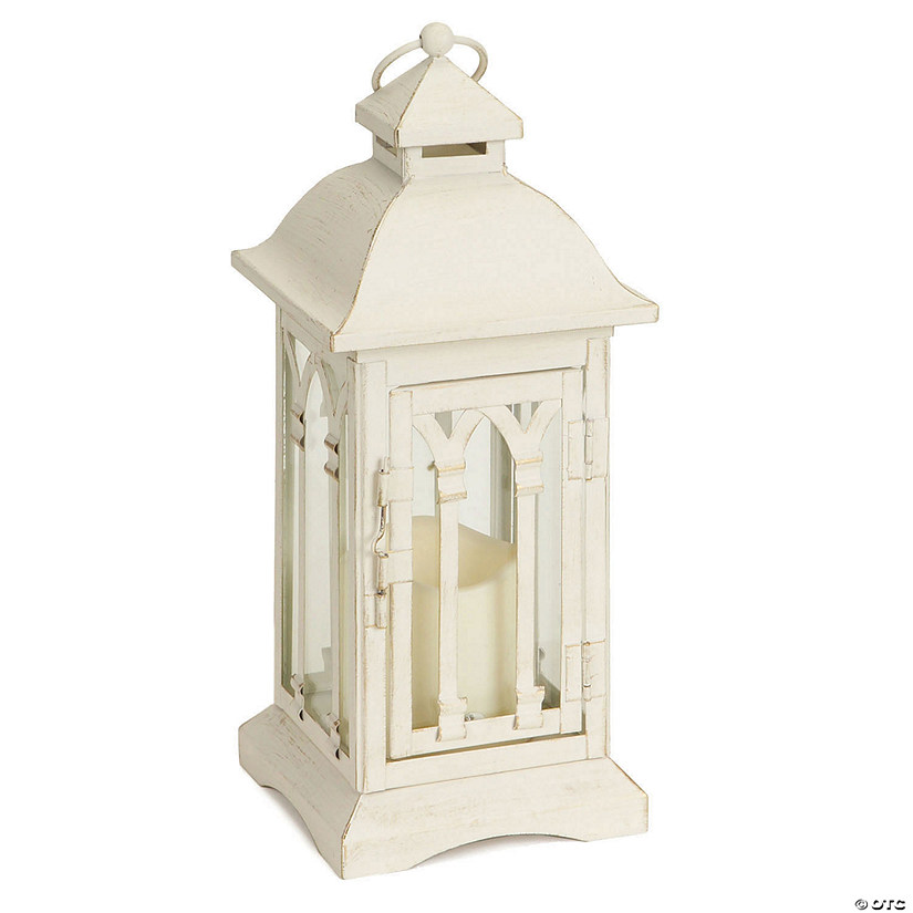 Melrose International Lantern with Ivory LED Candle (Set of 2) Image