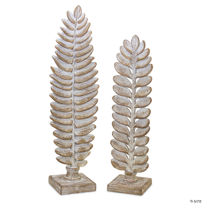 Melrose International Leaf on Stand (Set of 2) Image