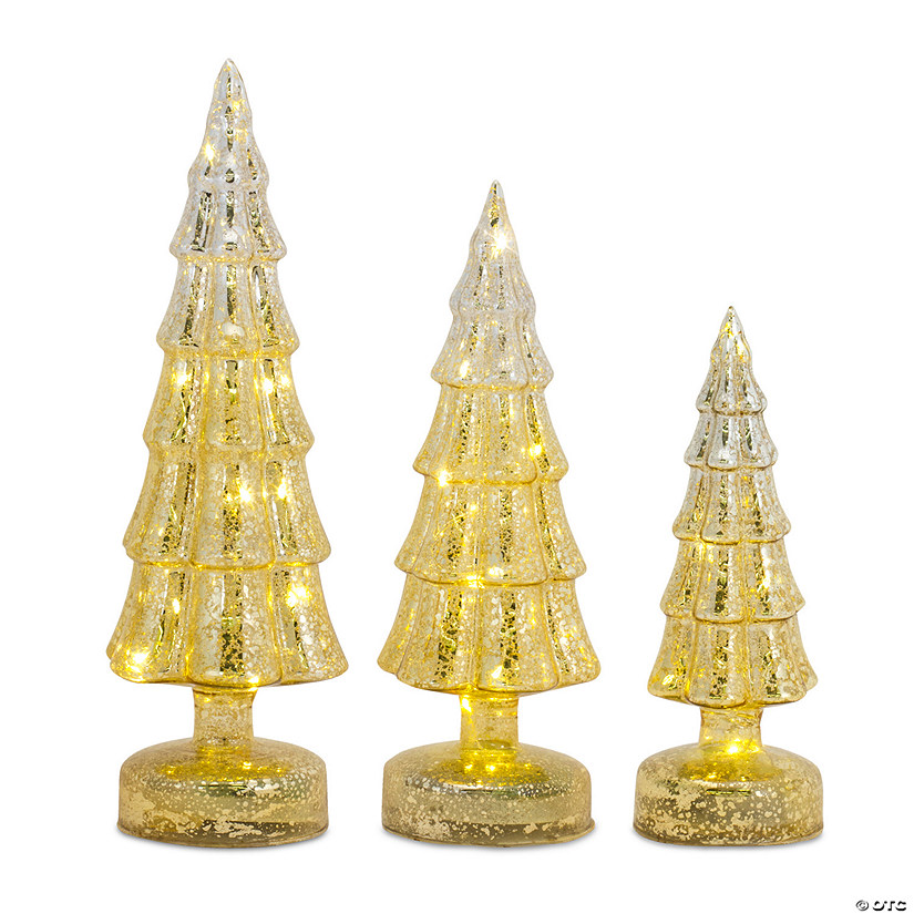 Melrose International Led Tree Decor (Set Of 3) 13In Image