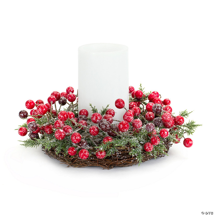Melrose International Mini Wreath/Candlering (Set Of 6) 10.5In Image
