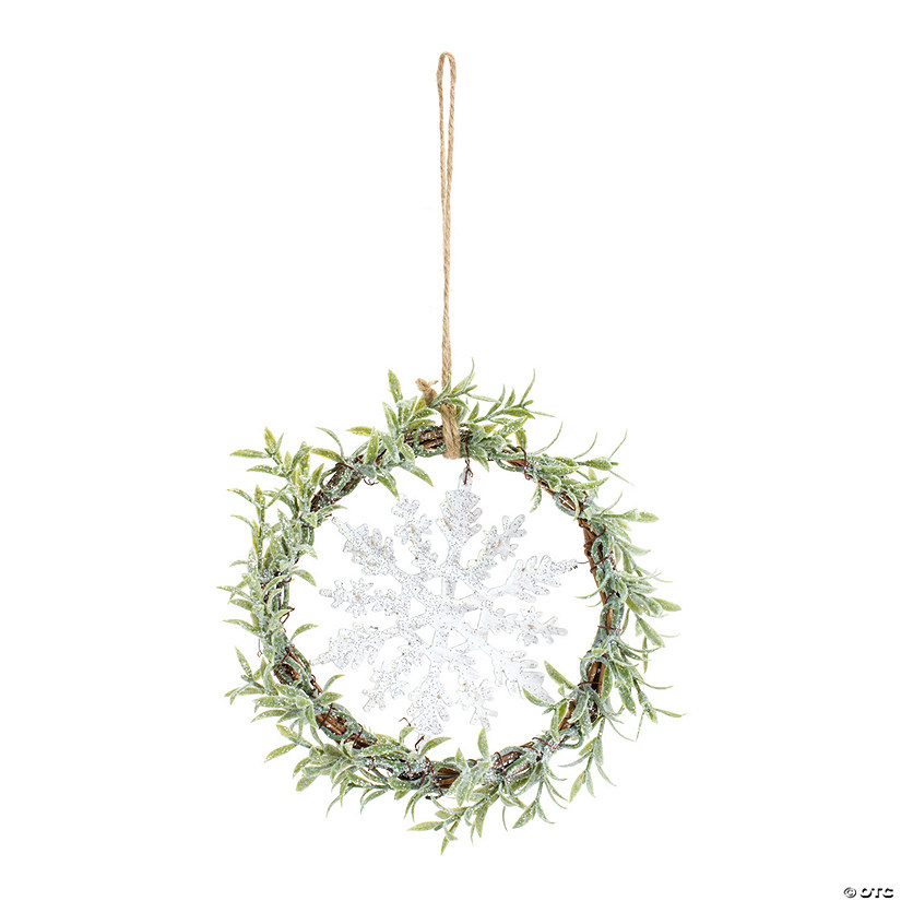 Melrose International Mini Wreath W/Snowflake (Set Of 6) 7.5In Image