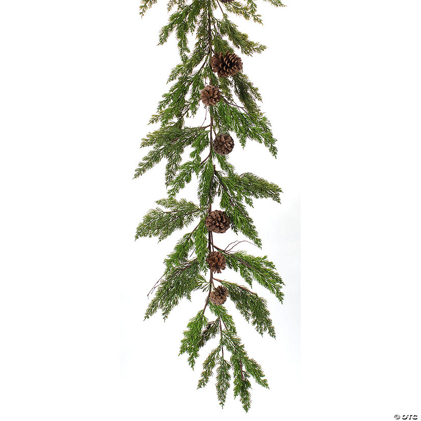 Melrose International Pine and Cone Garland, 6 Feet (Set of 2) Image