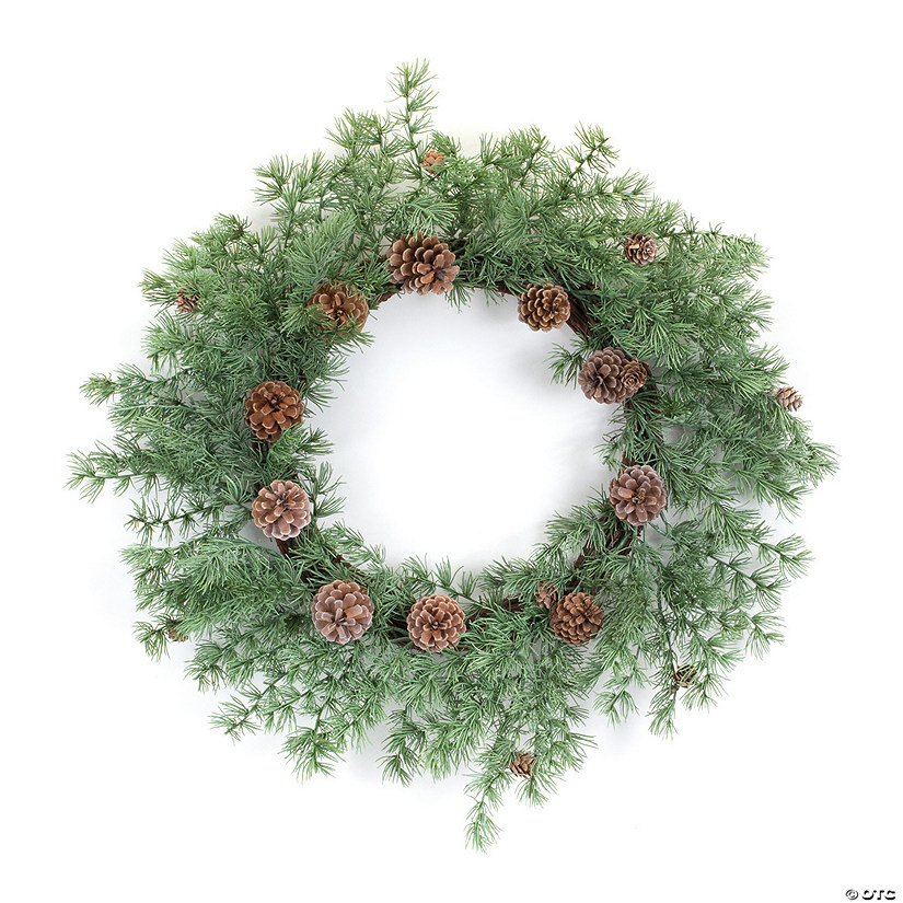 Melrose International Pine Wreath W/Pine Cones 24In Image