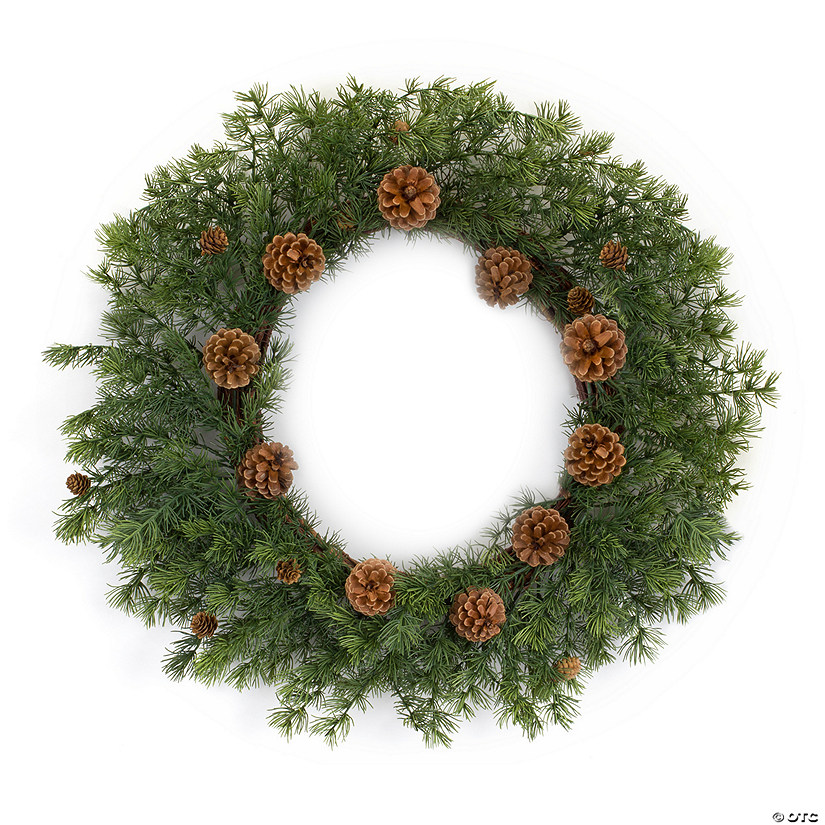 Melrose International Pine Wreath W/Pine Cones 25.5In Image