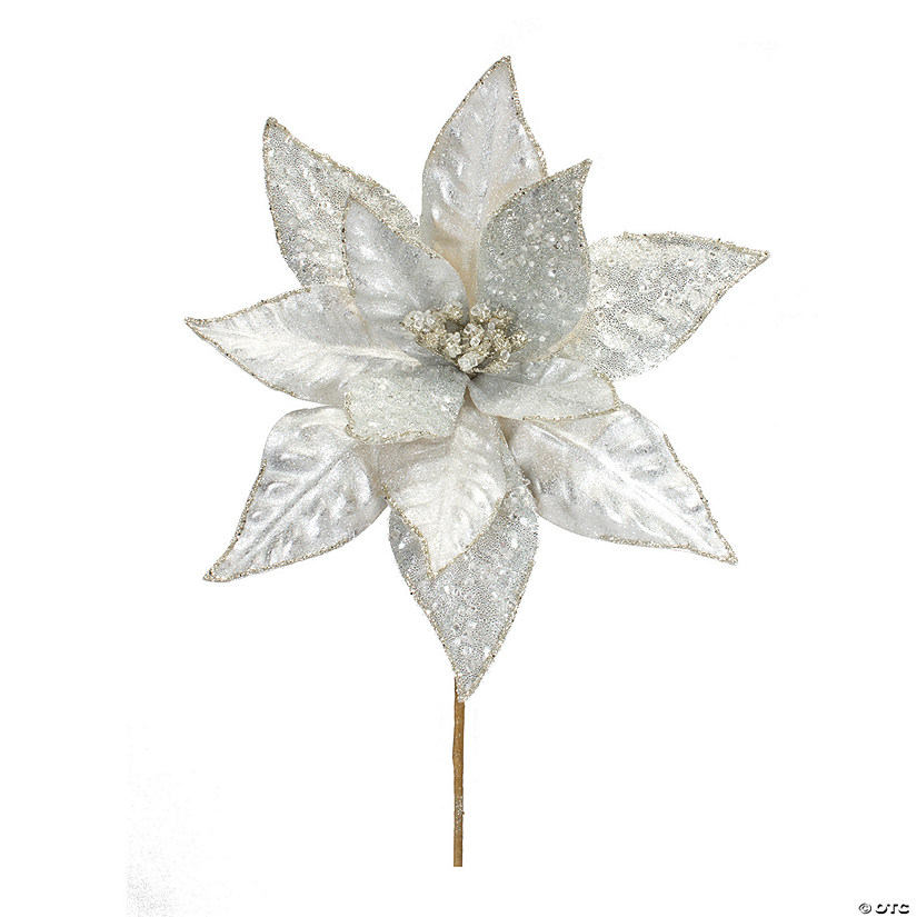 Melrose International Poinsettia Stem (Set Of 6) 23.75In Image
