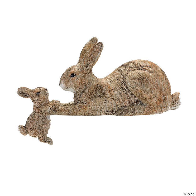 Melrose International Rabbit With Bunny (Set Of 2) 8.75In Image