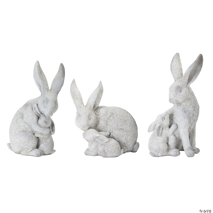 Melrose International Rabbit With Bunny (Set of 6) Image