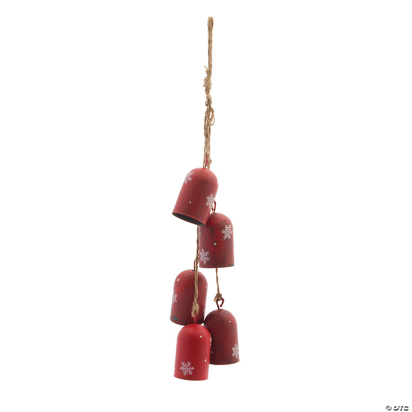 Melrose International Red Bell Drop Ornament (Set of 12) Image
