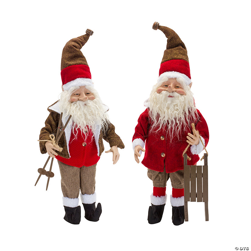 Melrose International Santa Figurine (Set Of 2) 25.25In Image