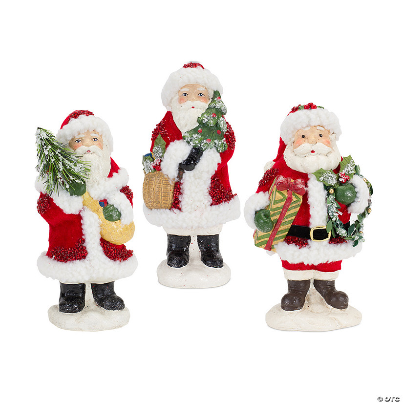 Melrose International Santa Figurine (Set Of 3) 8.75In Image