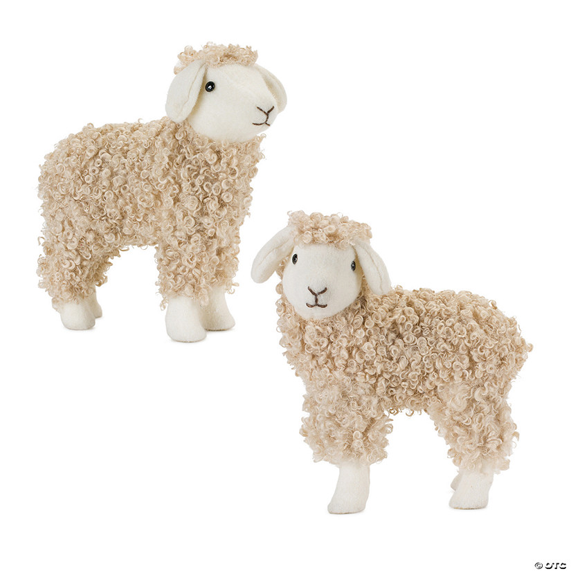 Melrose International Sheep Figurine (Set Of 2) 10.5In Image
