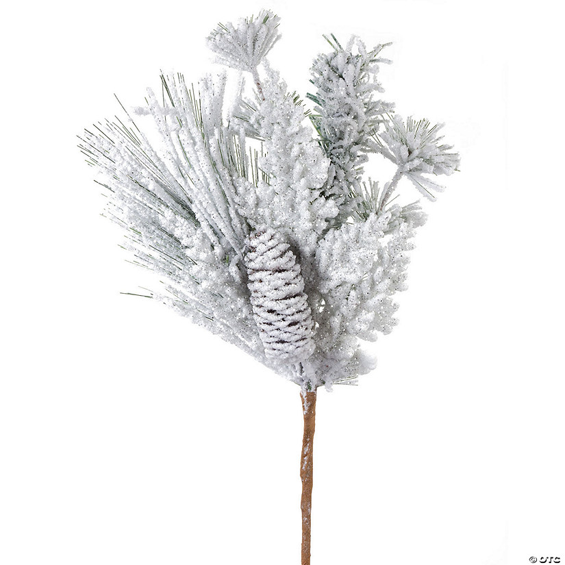 Melrose International Snowy Mixed Pine Pick (Set of 12) | Oriental Trading